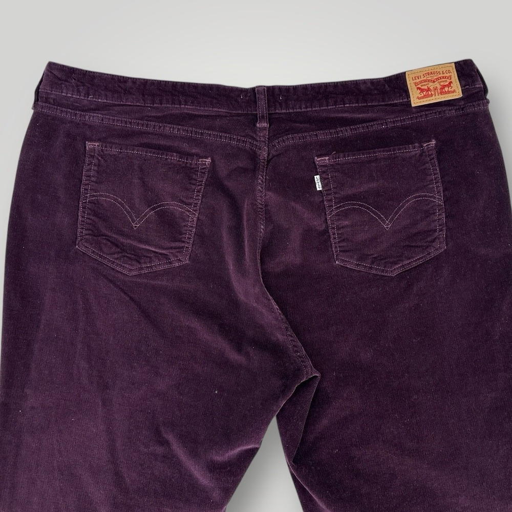 Levis 414 Corduroy Pants Womens 24W Purple Straight Leg Y2K Plus Size - Picture 9 of 9